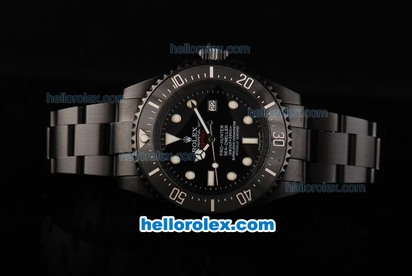 Rolex Sea-Dweller Pro-Hunter Automatic Movement Full PVD with Black Ceramic Bezel and Black Dial - Click Image to Close